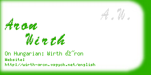 aron wirth business card